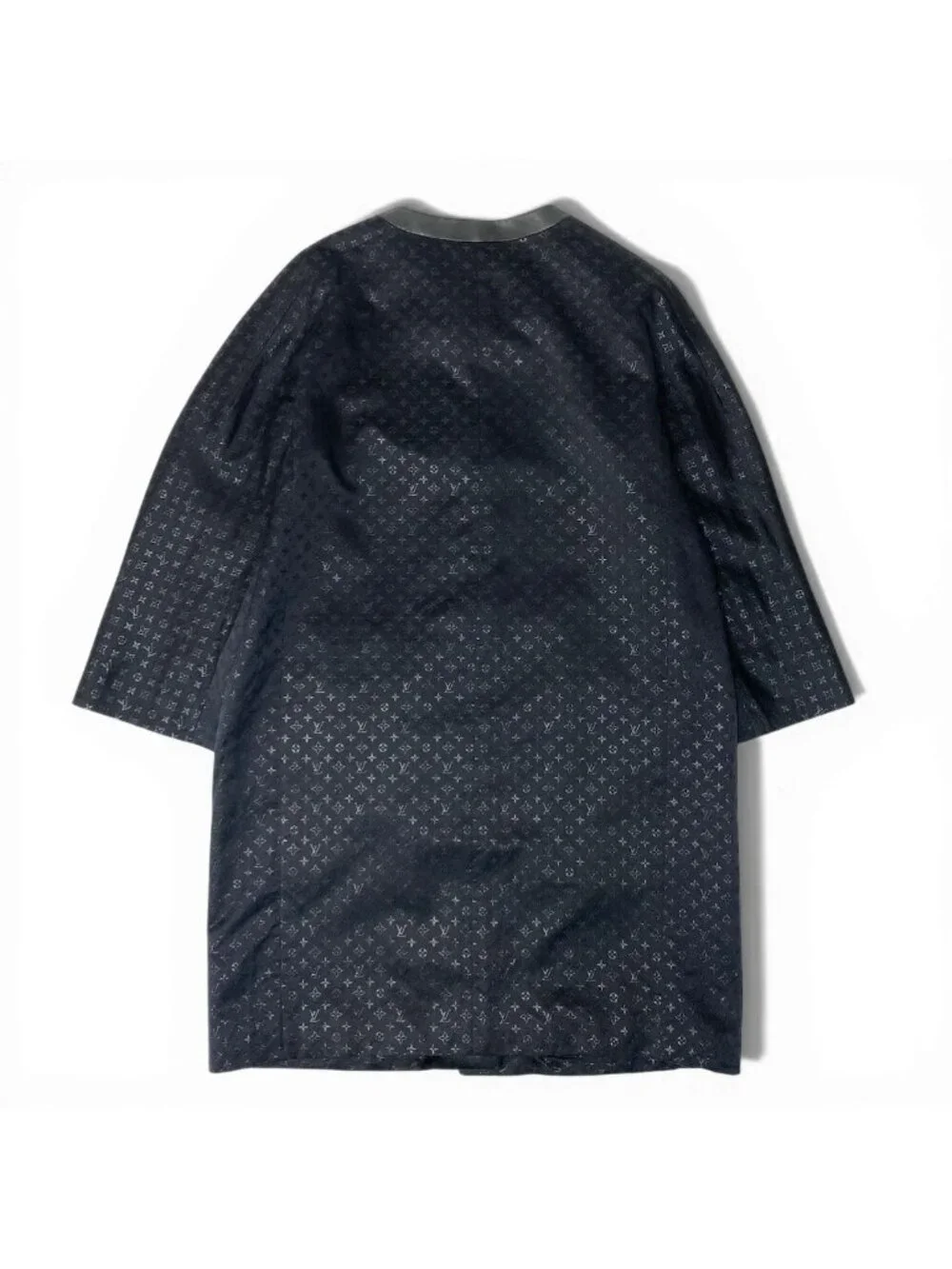 Louis Vuitton @I Monogram Long Coat Collarless Silk